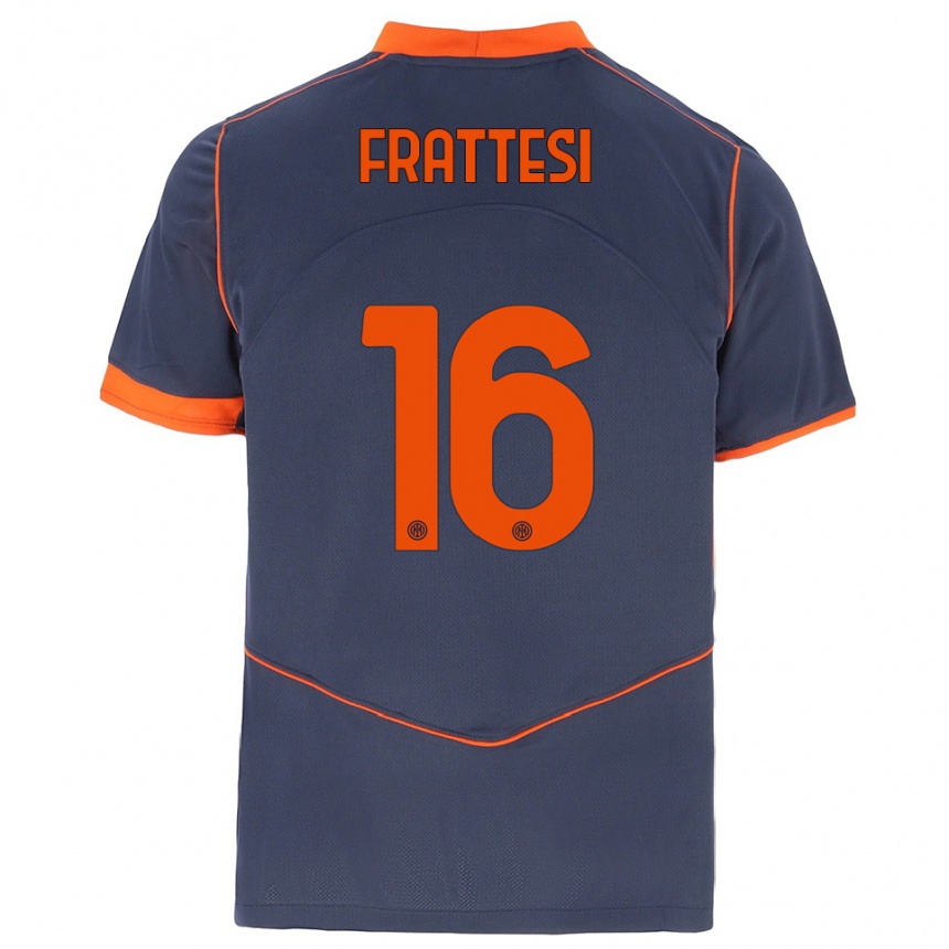 נשים כדורגל דוידה פרטזי #16 אפור כתום ג'רזי קיט שלישי 2025/26