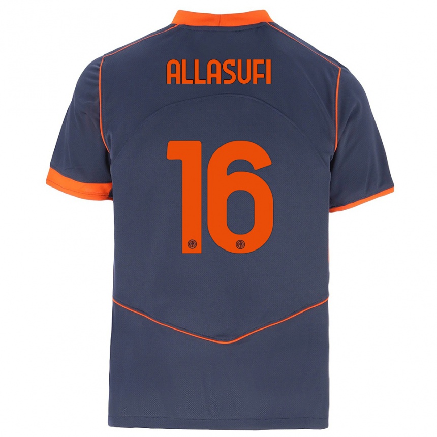 נשים כדורגל Mattias Allasufi #16 אפור כתום ג'רזי קיט שלישי 2025/26