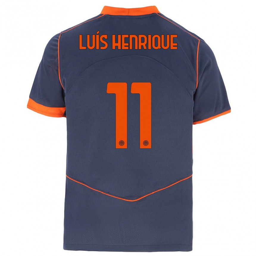 נשים כדורגל לואיס הנריק #11 אפור כתום ג'רזי קיט שלישי 2025/26
