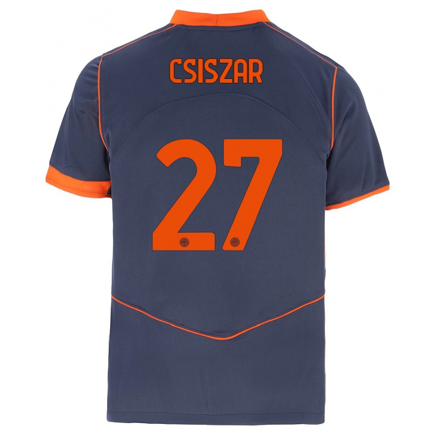 נשים כדורגל הנרייטה קיסר #27 אפור כתום ג'רזי קיט שלישי 2025/26