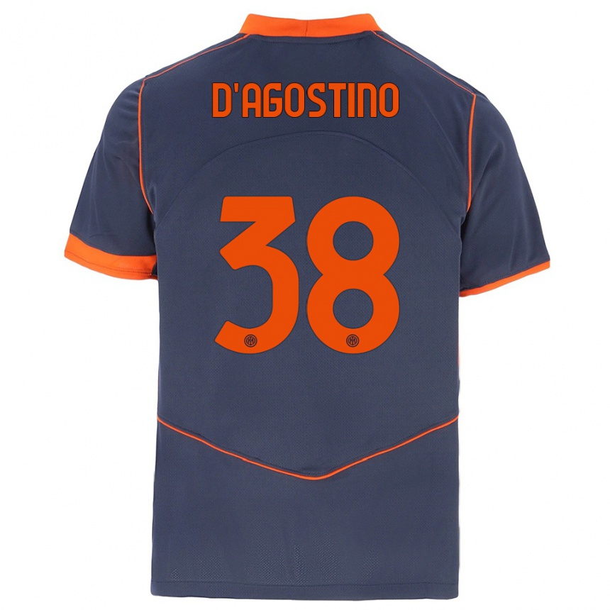 נשים כדורגל Giovanni D'agostino #38 אפור כתום ג'רזי קיט שלישי 2025/26