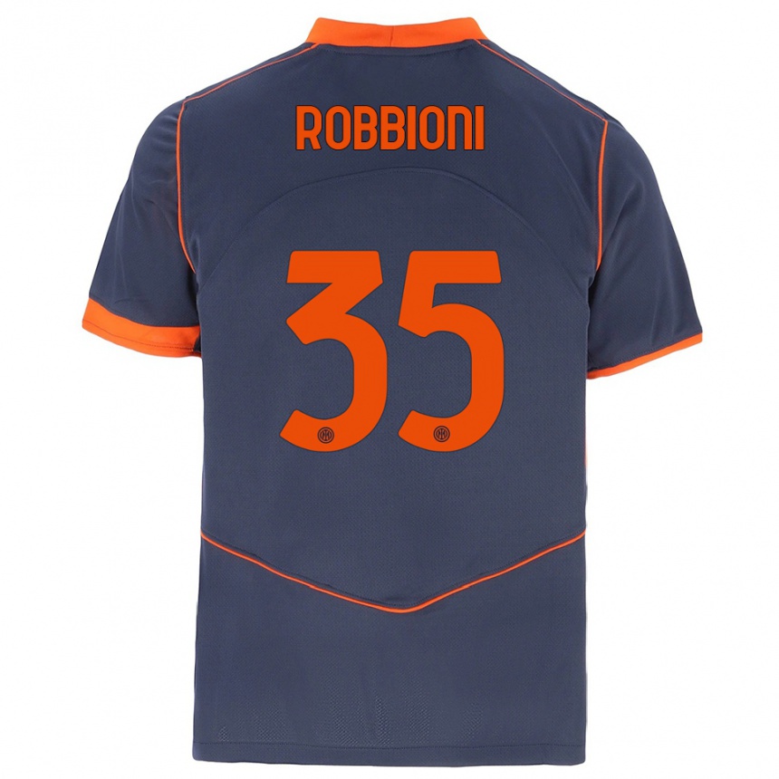 נשים כדורגל Matilde Robbioni #35 אפור כתום ג'רזי קיט שלישי 2025/26