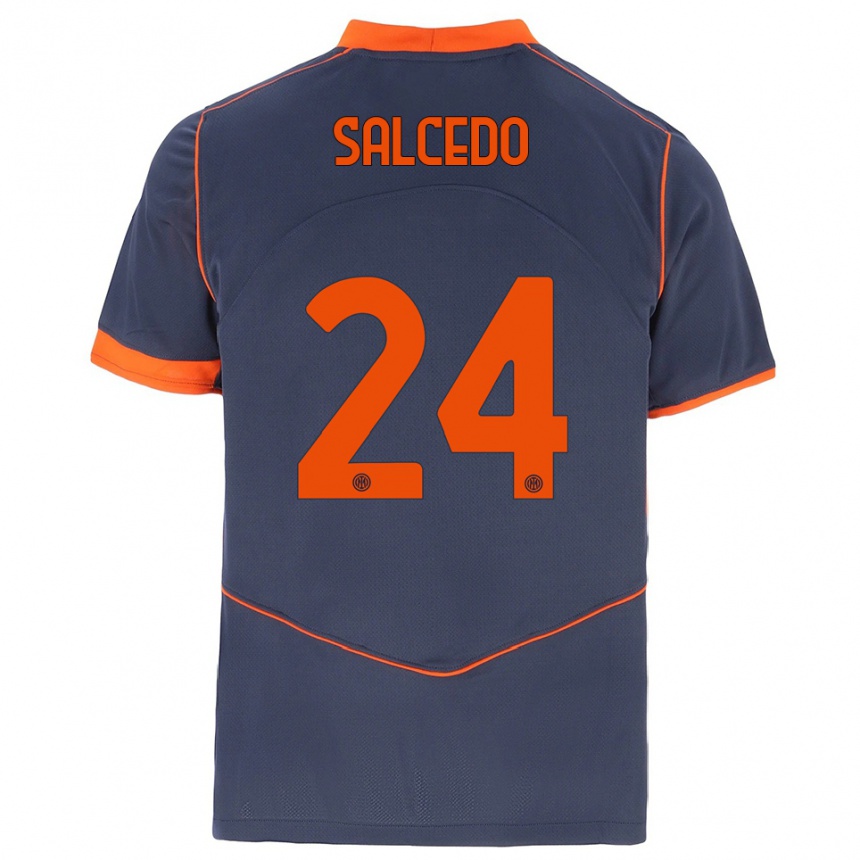 נשים כדורגל אדי סלסדו #24 אפור כתום ג'רזי קיט שלישי 2025/26