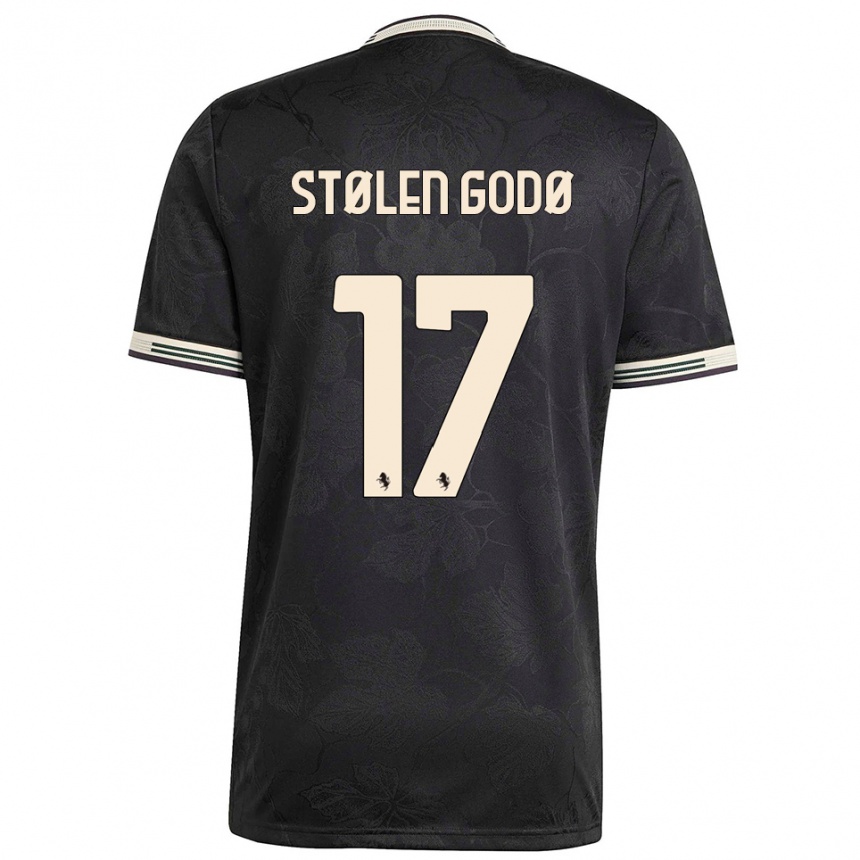 נשים כדורגל Emma Stølen Godø #17 שחור לבן ירוק ג'רזי קיט שלישי 2025/26