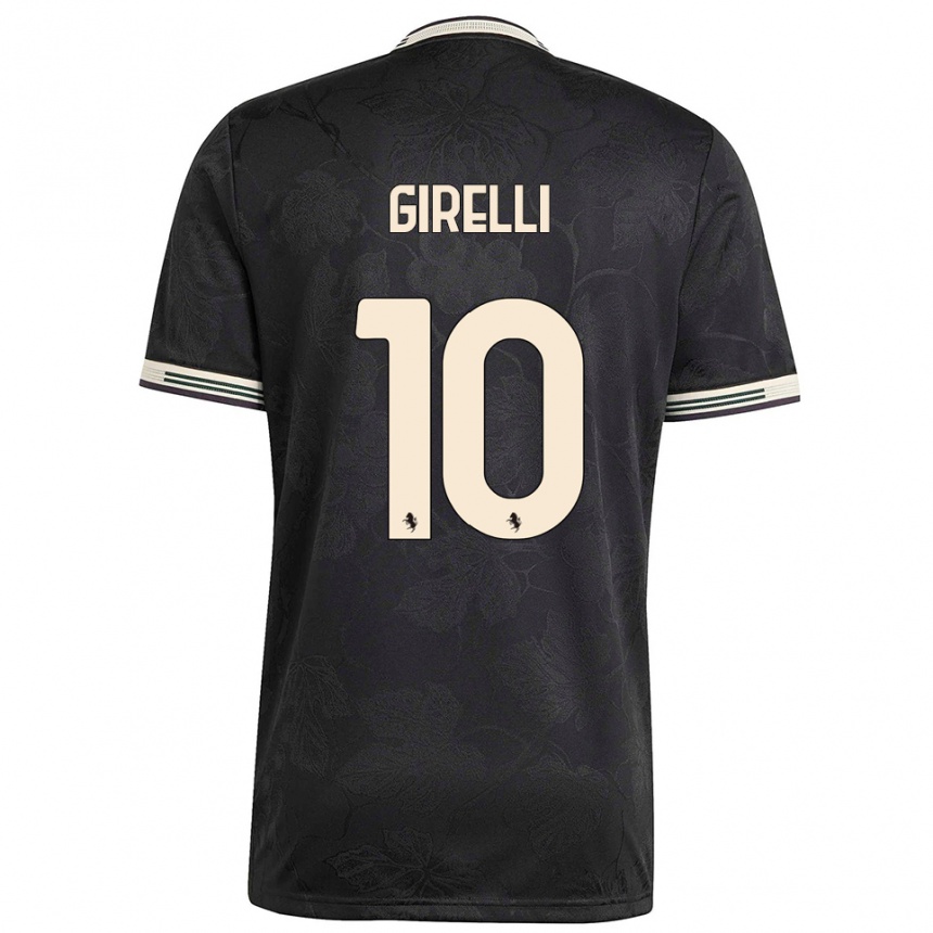 נשים כדורגל כריסטיאנה ג'ירלי #10 שחור לבן ירוק ג'רזי קיט שלישי 2025/26