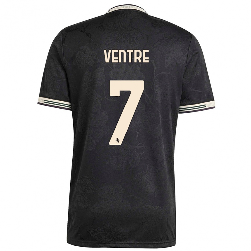 נשים כדורגל אלסנדרו ונטרה #7 שחור לבן ירוק ג'רזי קיט שלישי 2025/26