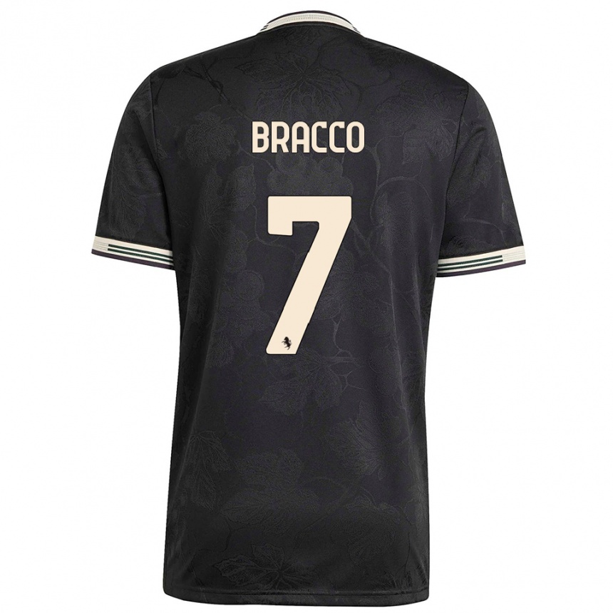 נשים כדורגל לוקה סזאר בראקו #7 שחור לבן ירוק ג'רזי קיט שלישי 2025/26