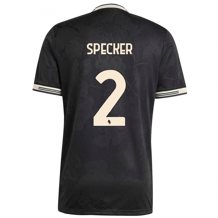 נשים כדורגל Stefano Specker #2 שחור לבן ירוק ג'רזי קיט שלישי 2025/26