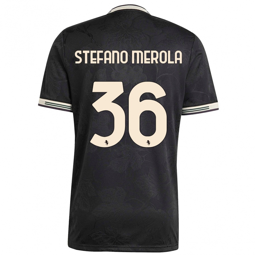נשים כדורגל אנטוניו סטפנו מרולה #36 שחור לבן ירוק ג'רזי קיט שלישי 2025/26