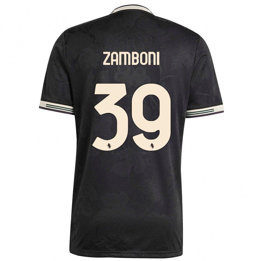 נשים כדורגל Marta Zamboni #39 שחור לבן ירוק ג'רזי קיט שלישי 2025/26