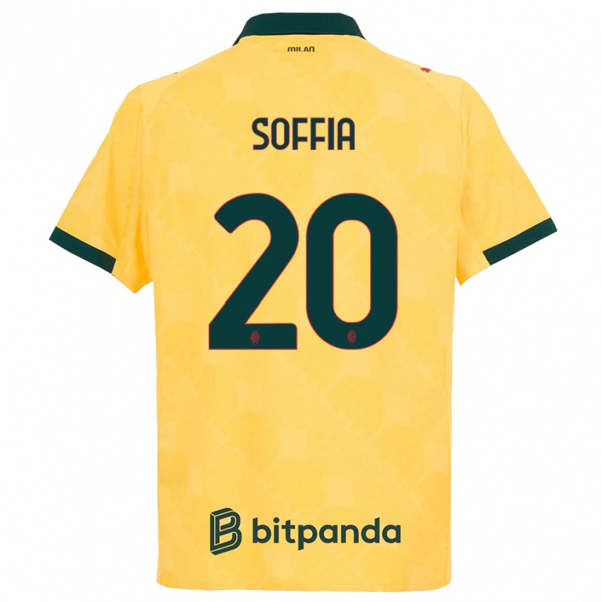 נשים כדורגל אנג׳ליקה סופיה #20 צהוב שחור ג'רזי קיט שלישי 2025/26