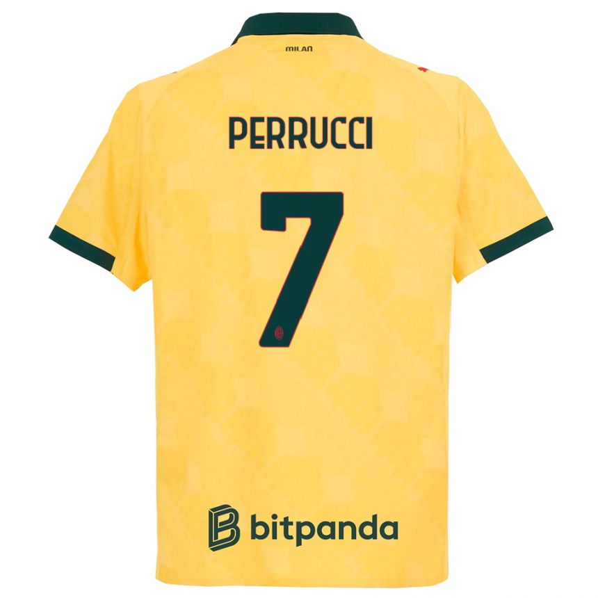 נשים כדורגל וינצ'נזו פרוצ'י #7 צהוב שחור ג'רזי קיט שלישי 2025/26