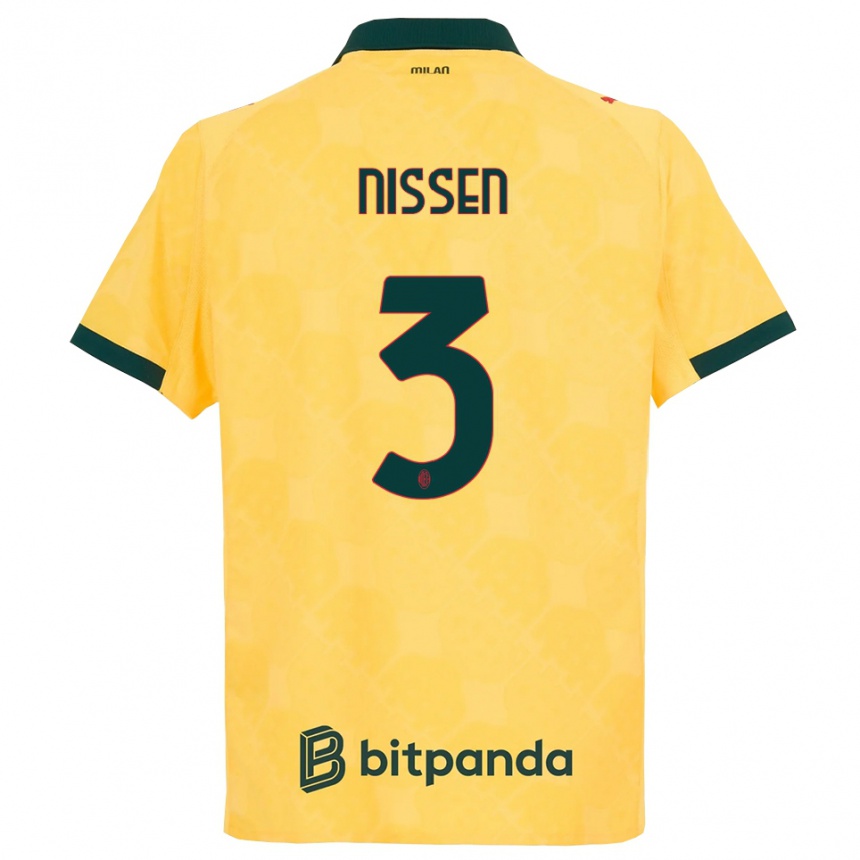 נשים כדורגל פרדריק פיליפ פרדיננד ניסן #3 צהוב שחור ג'רזי קיט שלישי 2025/26