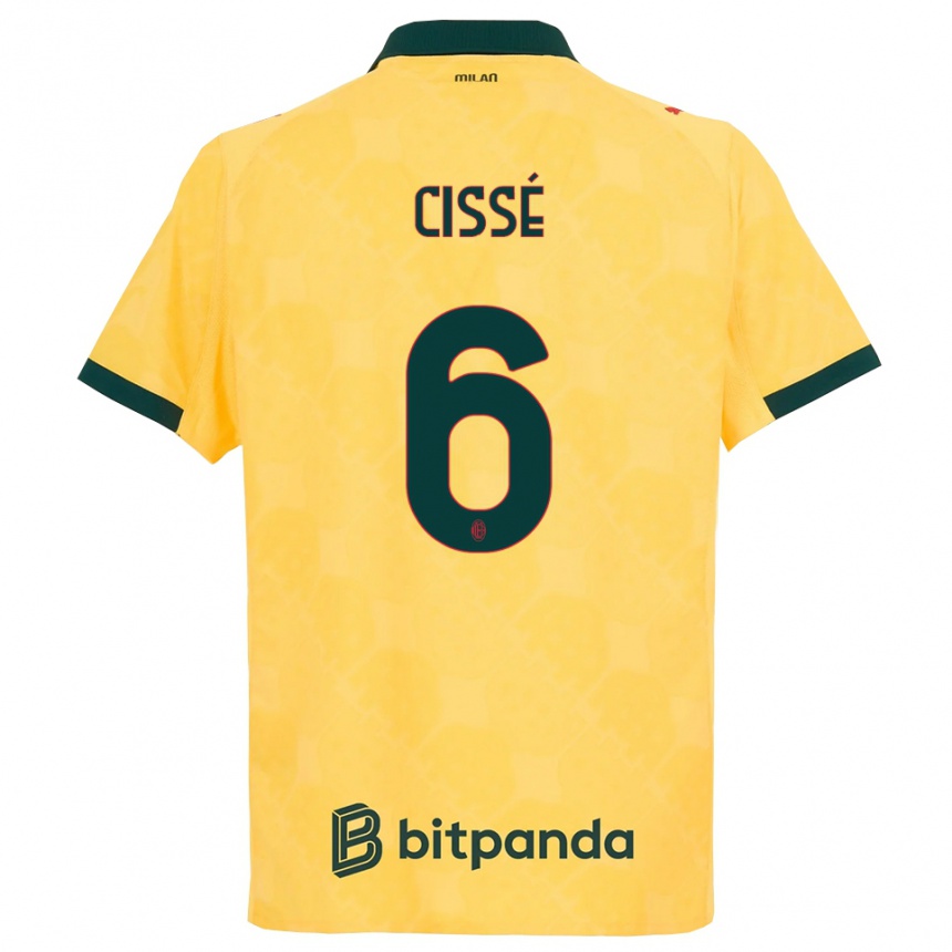 נשים כדורגל Maiga-Hamadoun Cissé #6 צהוב שחור ג'רזי קיט שלישי 2025/26