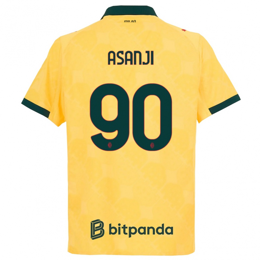 נשים כדורגל Levis Asanji #90 צהוב שחור ג'רזי קיט שלישי 2025/26