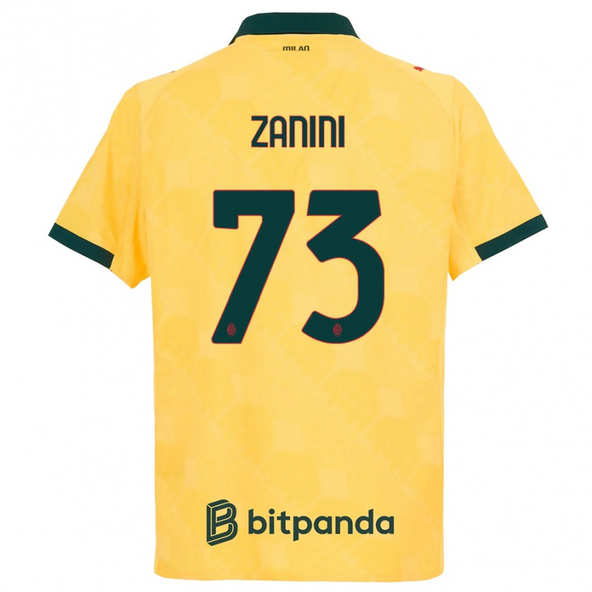 נשים כדורגל Paola Zanini #73 צהוב שחור ג'רזי קיט שלישי 2025/26