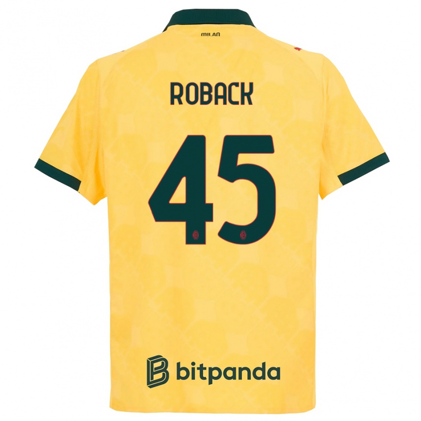 נשים כדורגל אמיל רובק #45 צהוב שחור ג'רזי קיט שלישי 2025/26