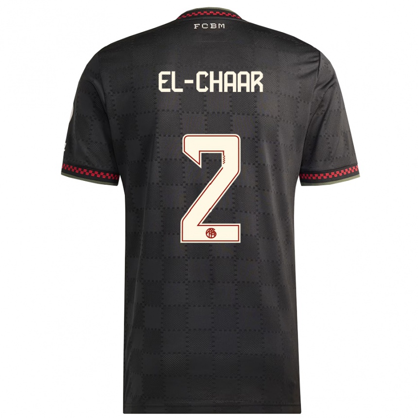 נשים כדורגל Adam El-Chaar #2 שחור לבן ג'רזי קיט שלישי 2025/26