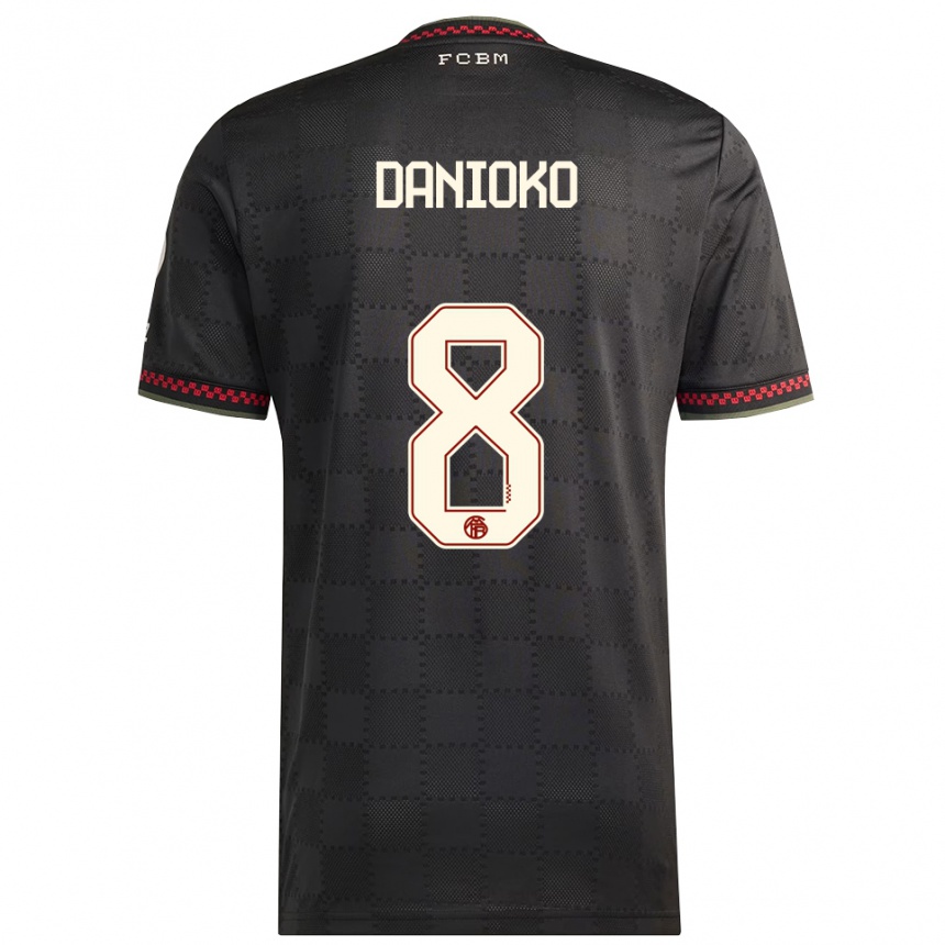 נשים כדורגל Leeron Danioko #8 שחור לבן ג'רזי קיט שלישי 2025/26