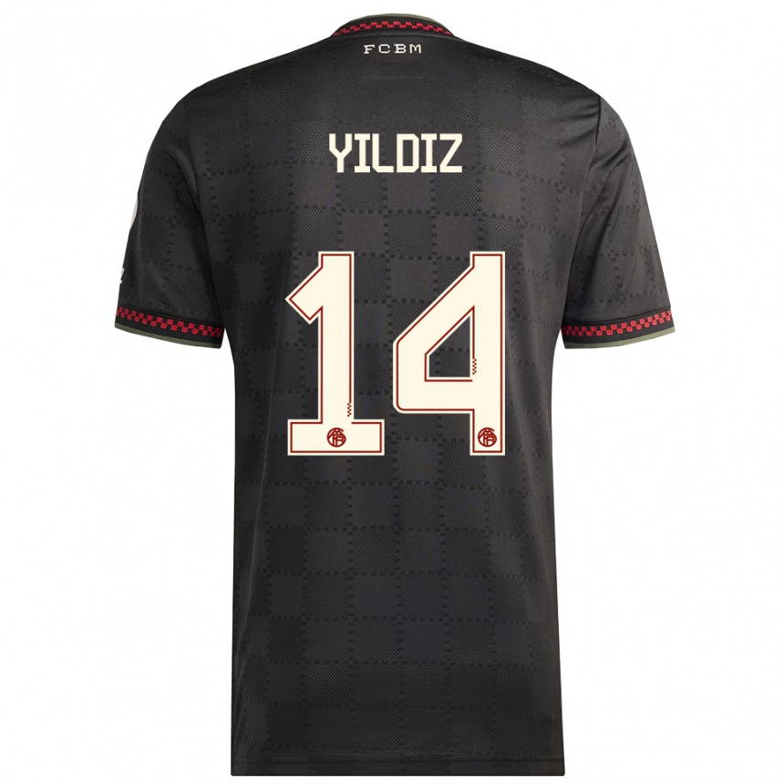 נשים כדורגל Veis Yildiz #14 שחור לבן ג'רזי קיט שלישי 2025/26
