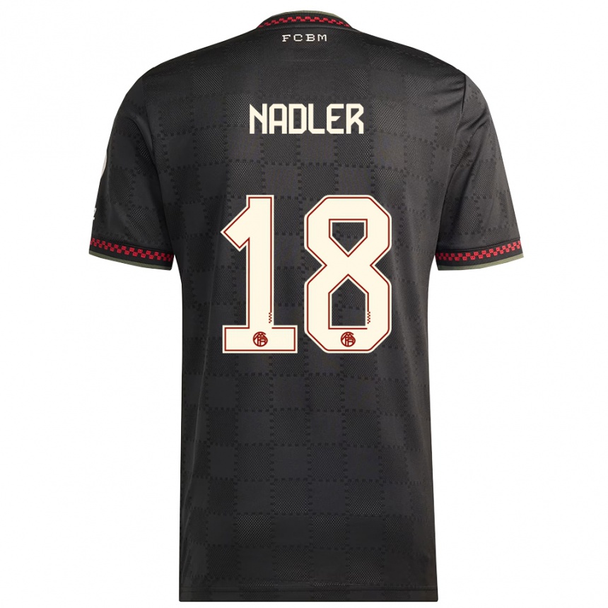 נשים כדורגל Luis Nadler #18 שחור לבן ג'רזי קיט שלישי 2025/26