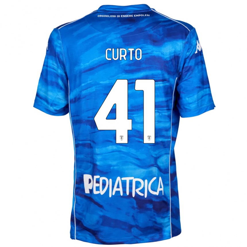 ילדים כדורגל מרקו קורטו #41 כחול לבן ג'רזי ביתית 2025/26