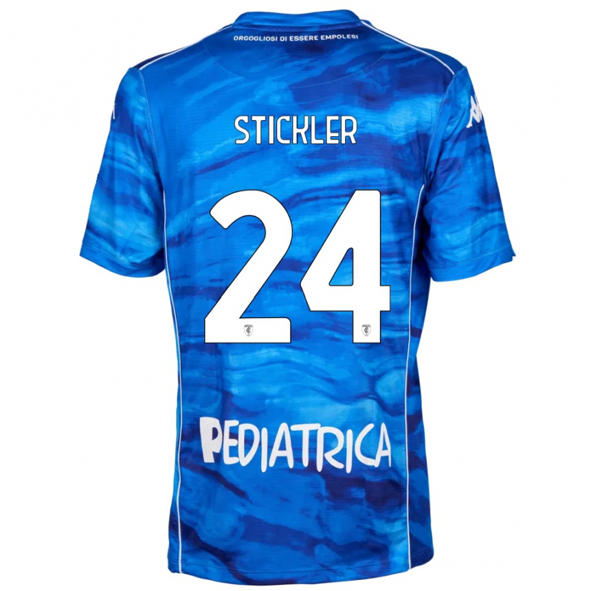 ילדים כדורגל Mateo Stickler #24 כחול לבן ג'רזי ביתית 2025/26