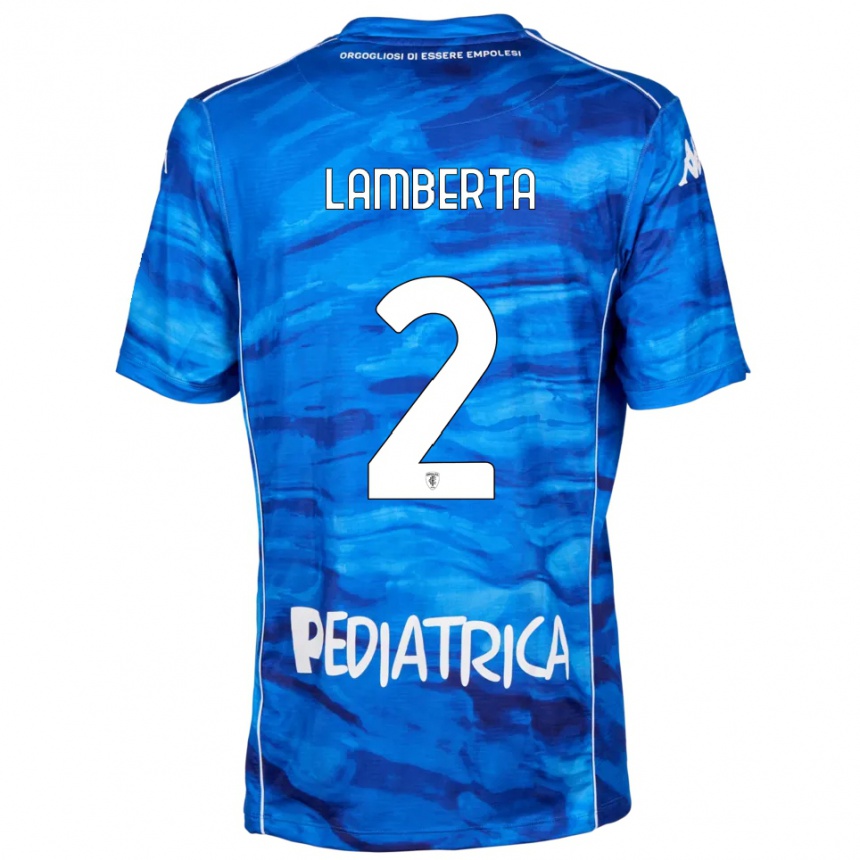 ילדים כדורגל כריסטיאן למברטה #2 כחול לבן ג'רזי ביתית 2025/26