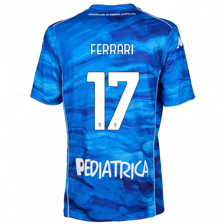 ילדים כדורגל Romano Ferrari #17 כחול לבן ג'רזי ביתית 2025/26