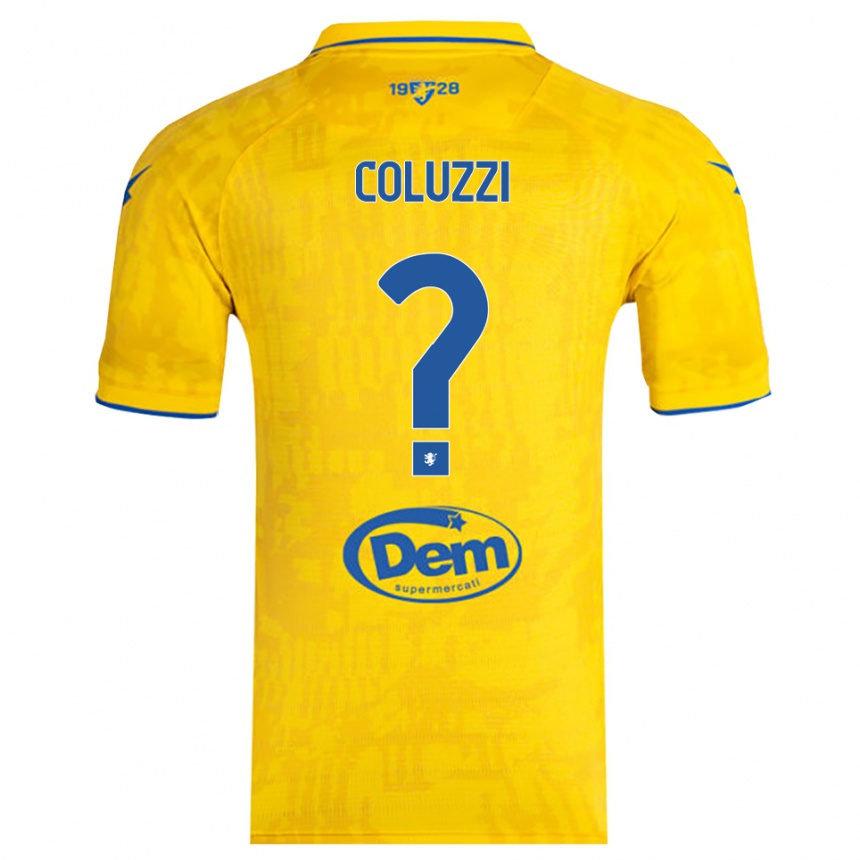 ילדים כדורגל Alessandro Coluzzi #0 צהוב כחול ג'רזי ביתית 2025/26 ילדים כדורגל Alessandro Coluzzi #0 צהוב כחול ג'רזי ביתית 2025/26