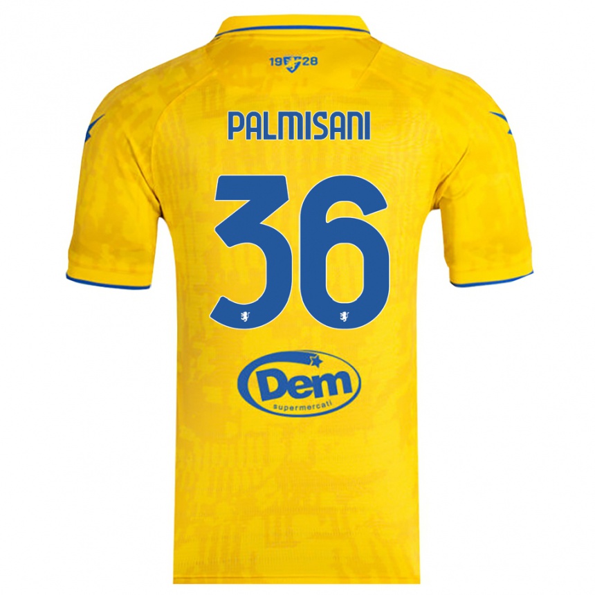 ילדים כדורגל לורנזו פלמיסאני #36 צהוב כחול ג'רזי ביתית 2025/26