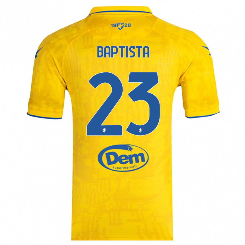 ילדים כדורגל ויקטור בפטיסטה אוליברה #23 צהוב כחול ג'רזי ביתית 2025/26