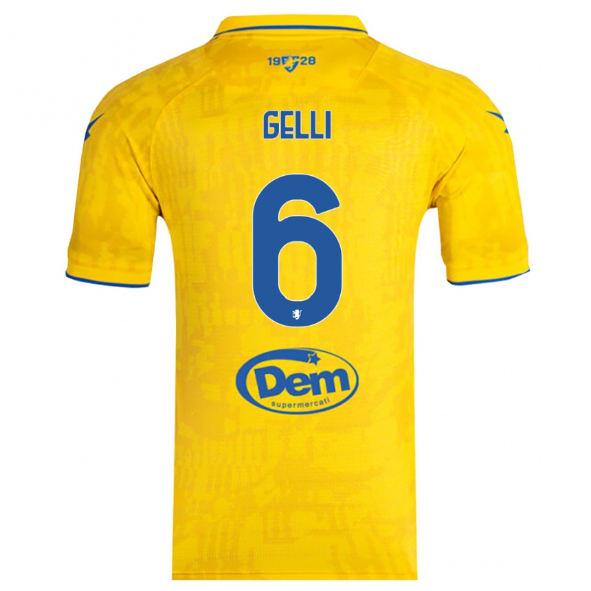ילדים כדורגל ג׳קופו גלי #6 צהוב כחול ג'רזי ביתית 2025/26