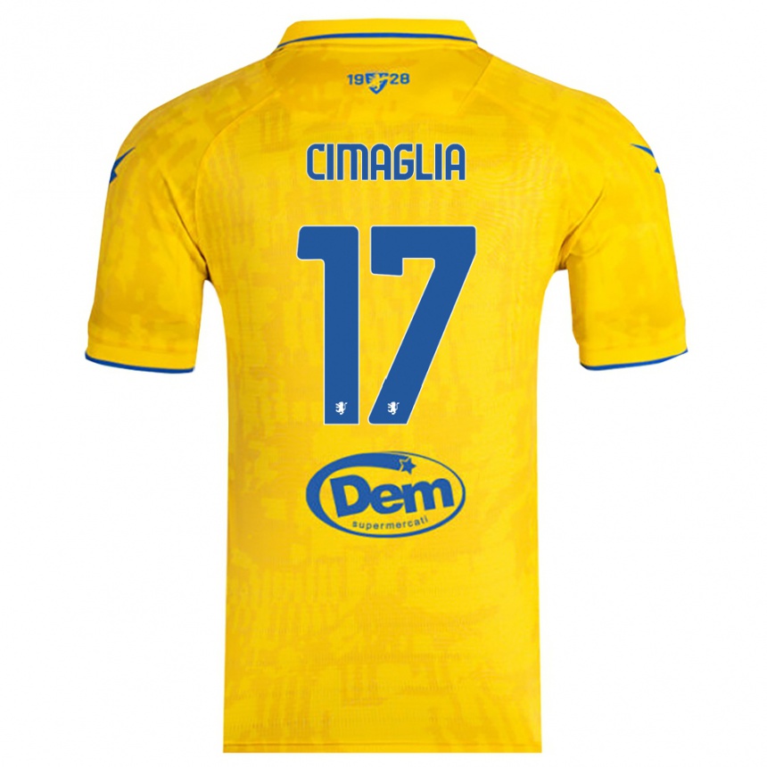 ילדים כדורגל מרקו סימאליה #17 צהוב כחול ג'רזי ביתית 2025/26