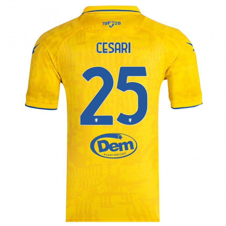 ילדים כדורגל ניקולו סזארי #25 צהוב כחול ג'רזי ביתית 2025/26 ילדים כדורגל ניקולו סזארי #25 צהוב כחול ג'רזי ביתית 2025/26