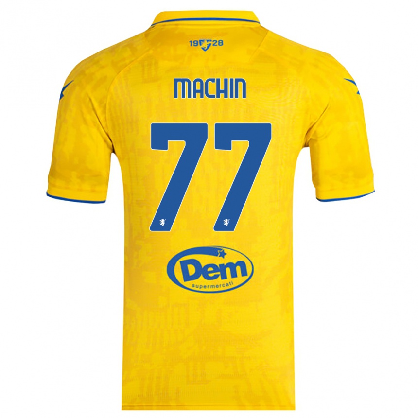 ילדים כדורגל חוסה מאצ'ין דיקומבו #77 צהוב כחול ג'רזי ביתית 2025/26