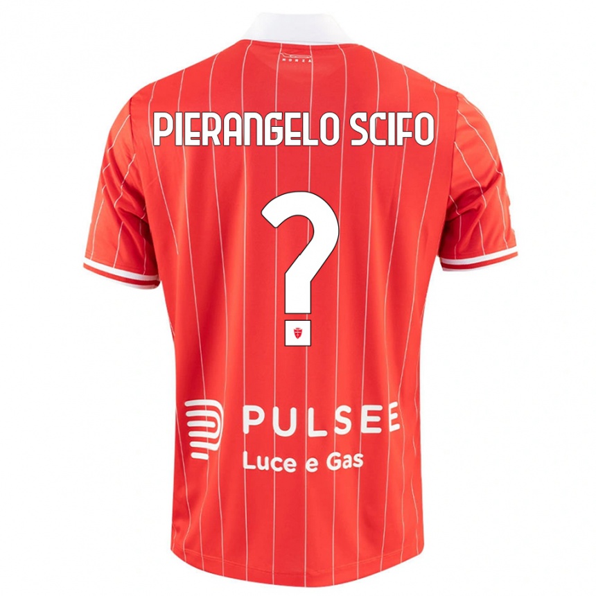 ילדים כדורגל דניס פייראנגלו שיפו #0 אדום לבן ג'רזי ביתית 2025/26