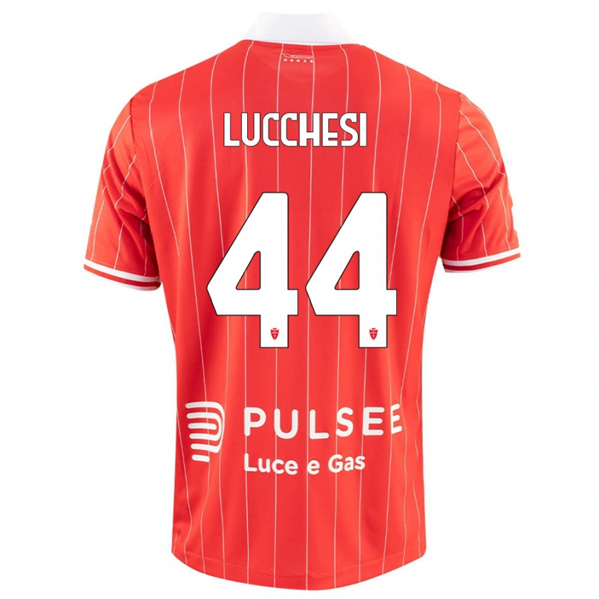 ילדים כדורגל לורנזו לוצ׳סי #44 אדום לבן ג'רזי ביתית 2025/26