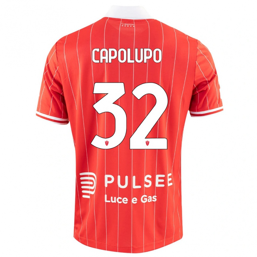 ילדים כדורגל סמואלה קפולופו #32 אדום לבן ג'רזי ביתית 2025/26