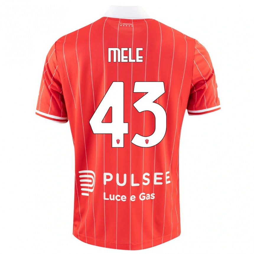 ילדים כדורגל Fabio Mele #43 אדום לבן ג'רזי ביתית 2025/26