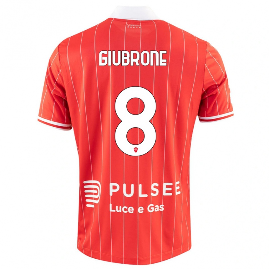 ילדים כדורגל מריו גיאברונה #8 אדום לבן ג'רזי ביתית 2025/26
