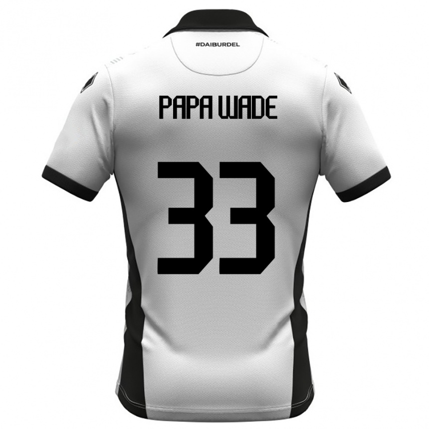 ילדים כדורגל איברהימה וייד פאפה #33 לבן שחור כתום ג'רזי ביתית 2025/26