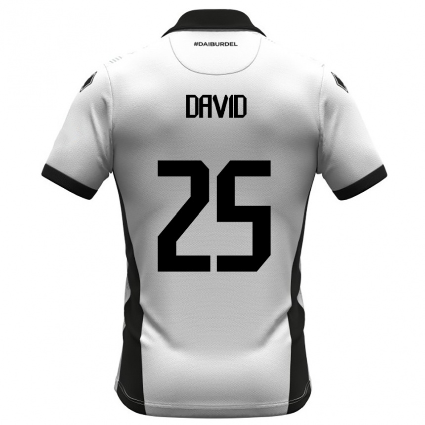ילדים כדורגל אנטוניו דייוויד #25 לבן שחור כתום ג'רזי ביתית 2025/26
