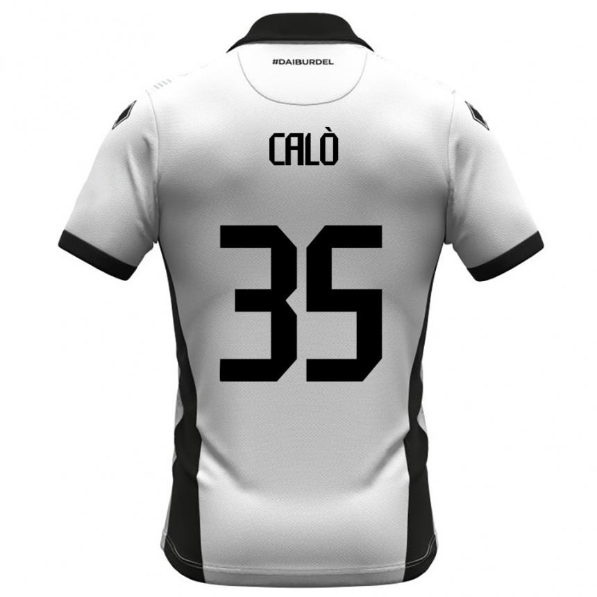 ילדים כדורגל ג'אקומו קאלו #35 לבן שחור כתום ג'רזי ביתית 2025/26