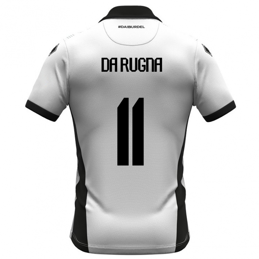 ילדים כדורגל מילו דה רוניה #11 לבן שחור כתום ג'רזי ביתית 2025/26