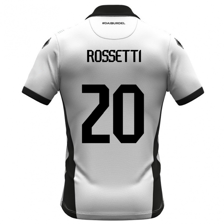 ילדים כדורגל Maurizio Rossetti #20 לבן שחור כתום ג'רזי ביתית 2025/26