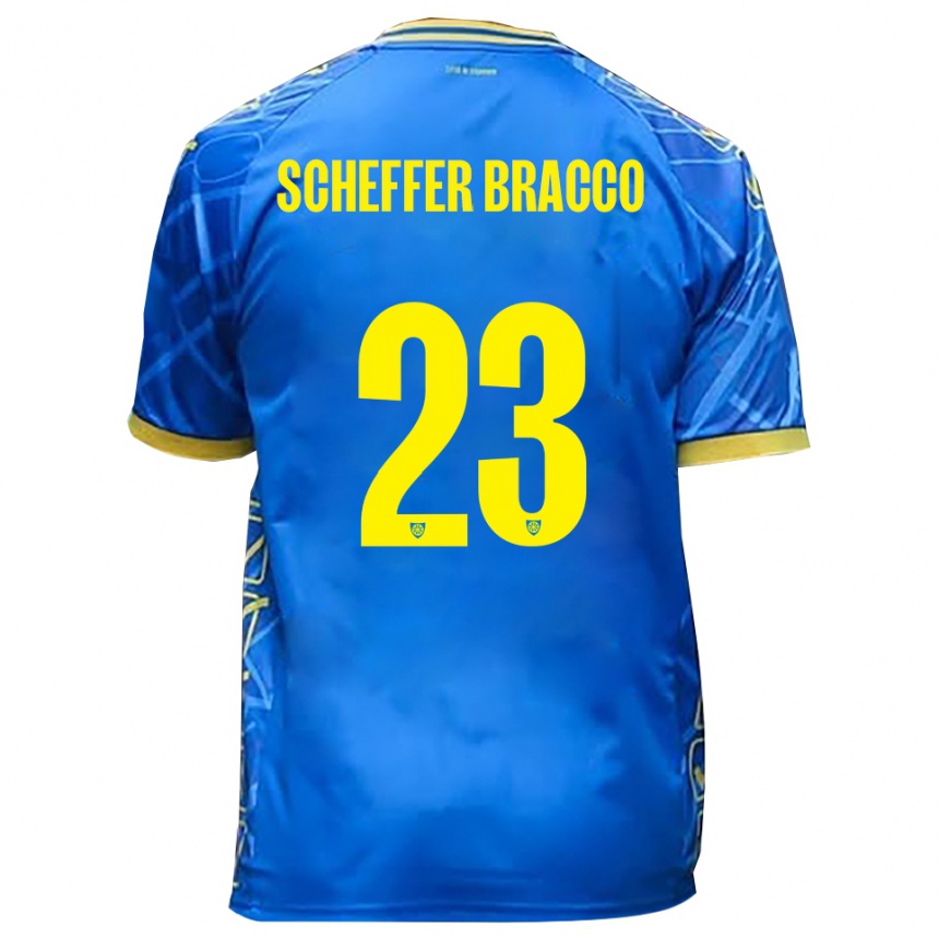 ילדים כדורגל מתאו שפר בראקו #23 כחול שמיים צהוב ג'רזי ביתית 2025/26