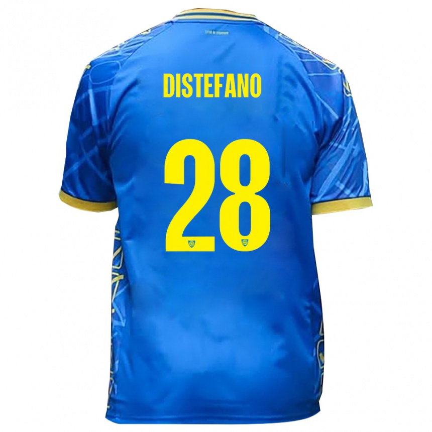 ילדים כדורגל פיליפו דיסטפאנו #28 כחול שמיים צהוב ג'רזי ביתית 2025/26