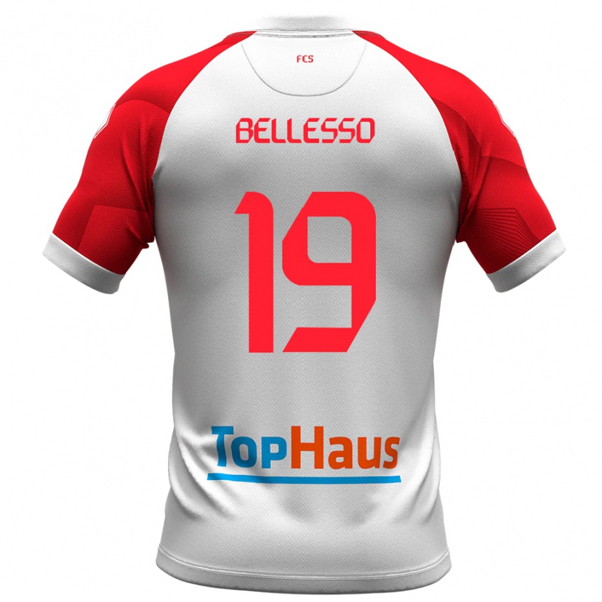 ילדים כדורגל דניאל בלסו #19 לבן אדום ג'רזי ביתית 2025/26