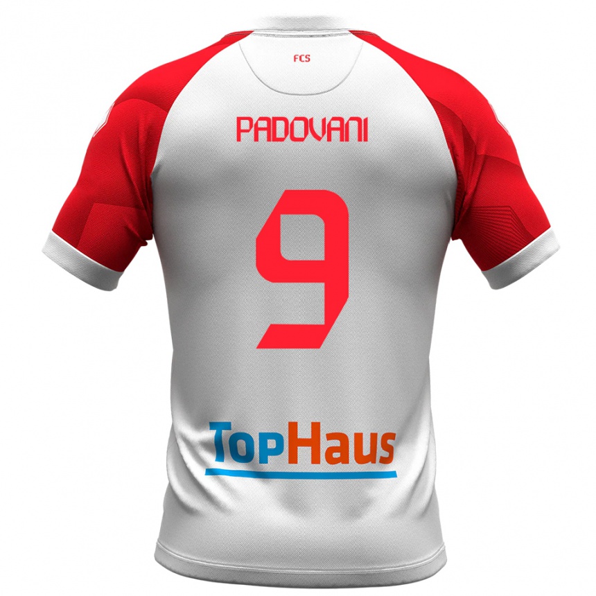 ילדים כדורגל Simone Padovani #9 לבן אדום ג'רזי ביתית 2025/26